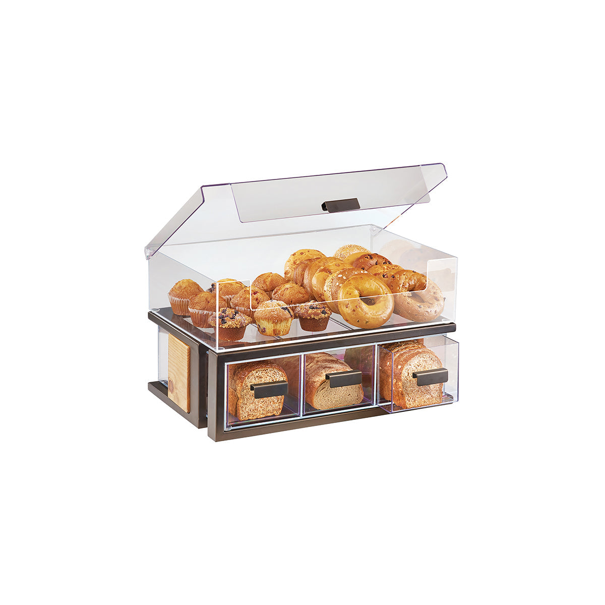 CM3908-84 Cal-Mil Sierra Bread Display with Draws 572x375x349mm Tomkin Australia Hospitality Supplies