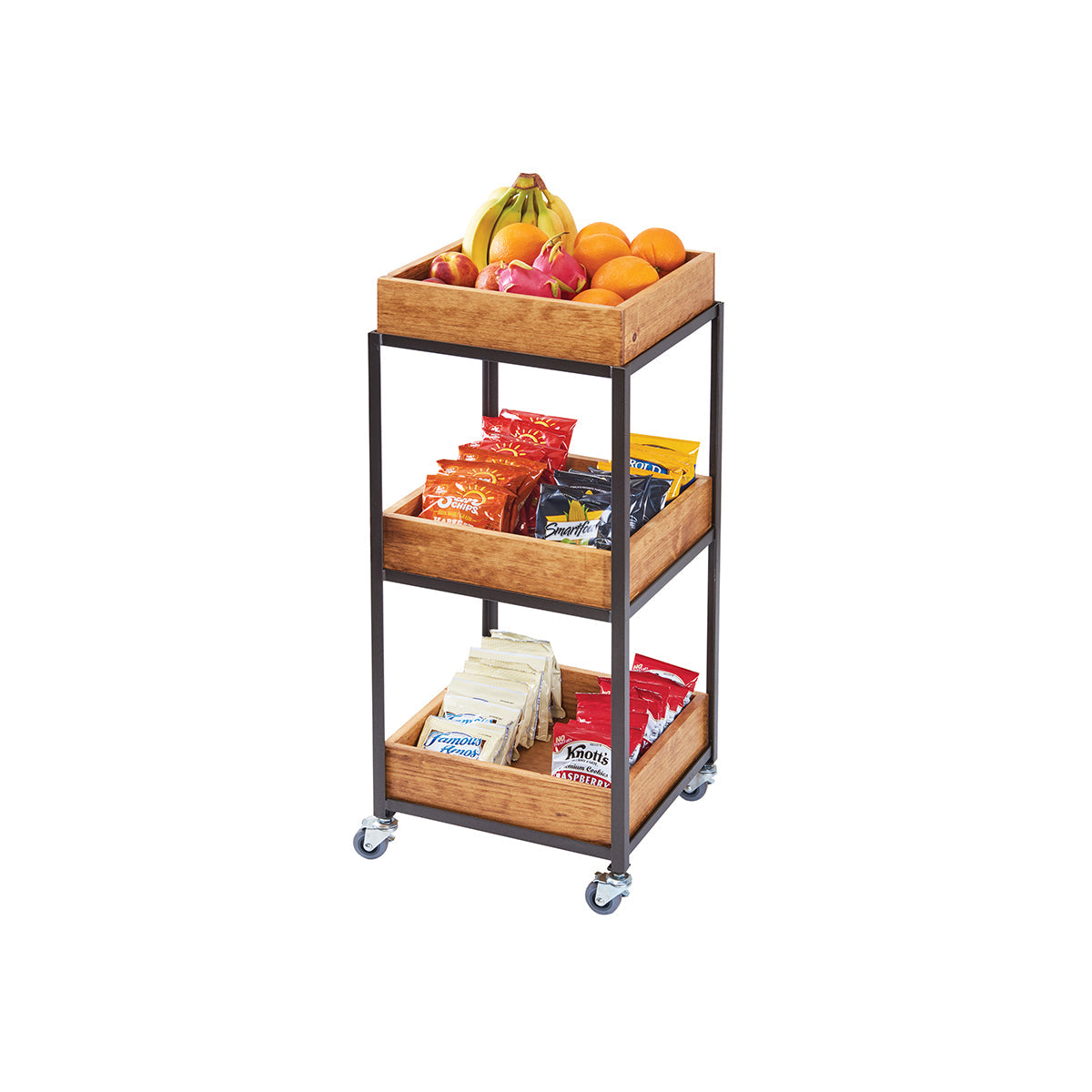 CM3921-84 Cal-Mil Sierra 3 Tier Trolley 375x375x889mm Tomkin Australia Hospitality Supplies