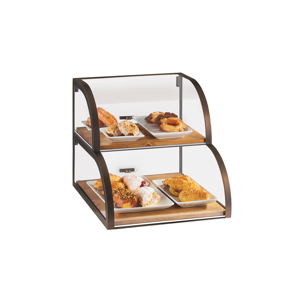 CM3931-84 Cal-Mil Sierra 2 Tier Display Attend Serve 483x559x470mm Tomkin Australia Hospitality Supplies