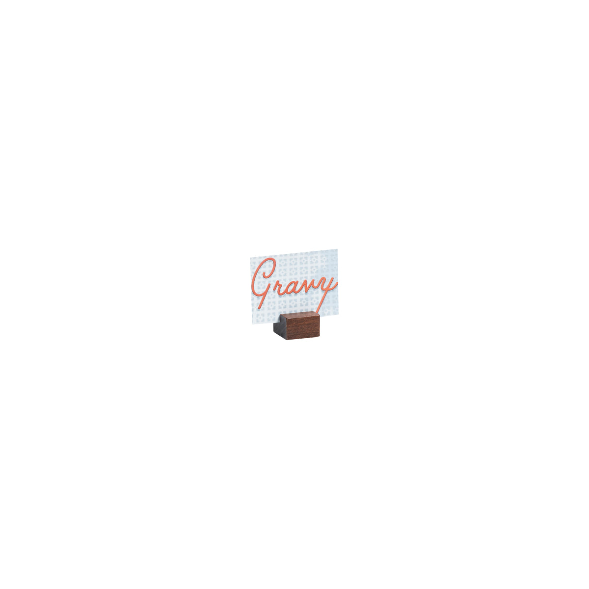 CM4012-78 Cal-Mil Mid-Century Sign Holder Centre Slot 44x44x32mm Tomkin Australia Hospitality Supplies