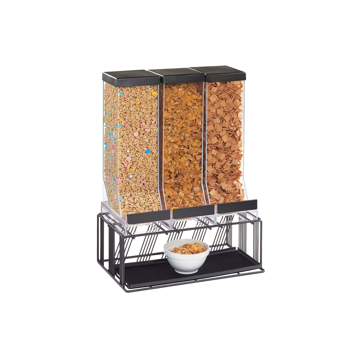 CM4108-13 Cal-Mil Portland Black Cereal Dispenser 406x229x597mm Tomkin Australia Hospitality Supplies