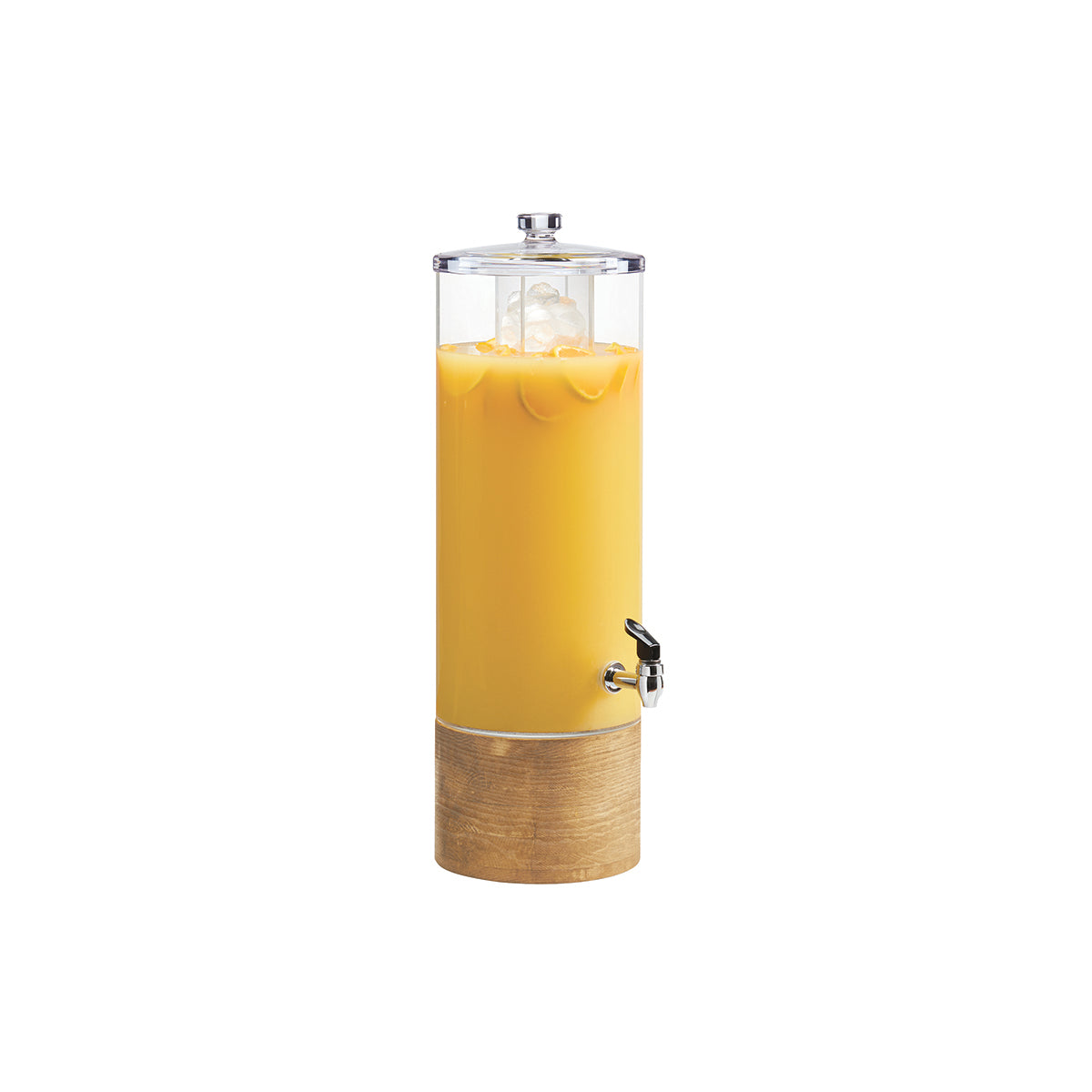 CM4306-3-99 Cal-Mil Madera Round Beverage Dispenser with Ice Chamber 267x610mm / 13.6Lt Tomkin Australia Hospitality Supplies