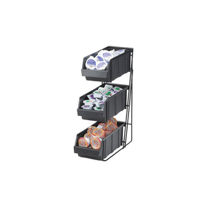 Iron Collection 3 Tier Condiment Display with Bins 356x229x178mm