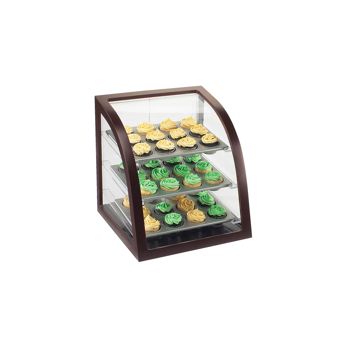 CMP255-52S Cal-Mil Westport Self-Serve Euro Display Case With 3 Black Trays. 432x432x457mm Tomkin Australia Hospitality Supplies