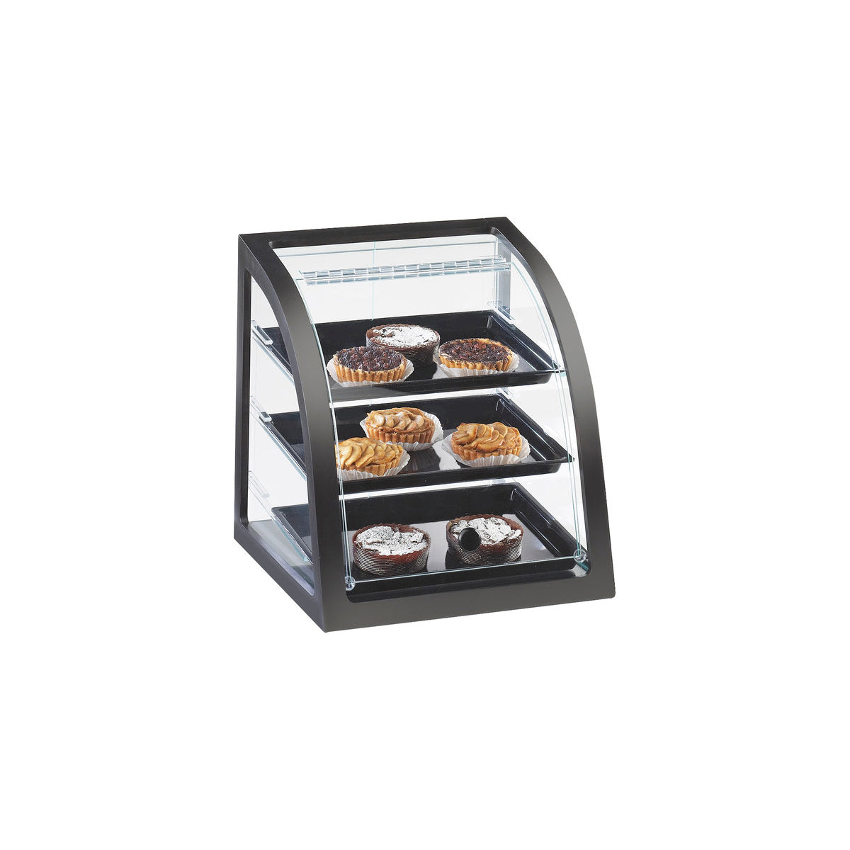 CMP255-96 Cal-Mil Midnight Euro 3 Tray Display Attend 432x432x457mm Tomkin Australia Hospitality Supplies