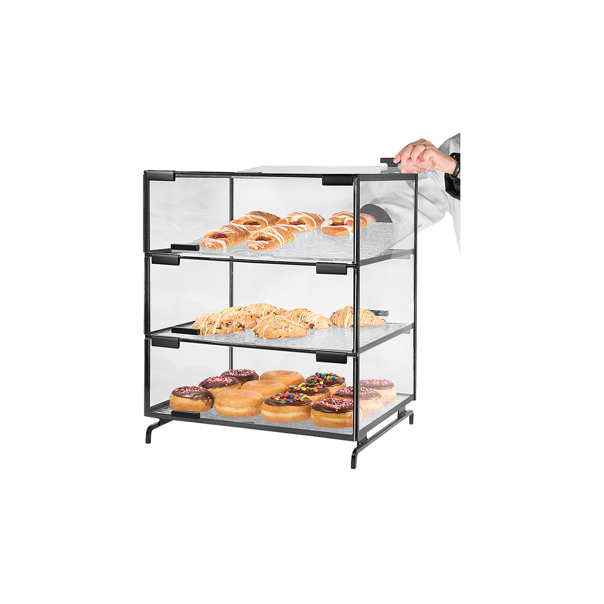 CMPC300-13 Cal-Mil Iron Collection 3 Tier Pastry Case 406x508x610mm Tomkin Australia Hospitality Supplies