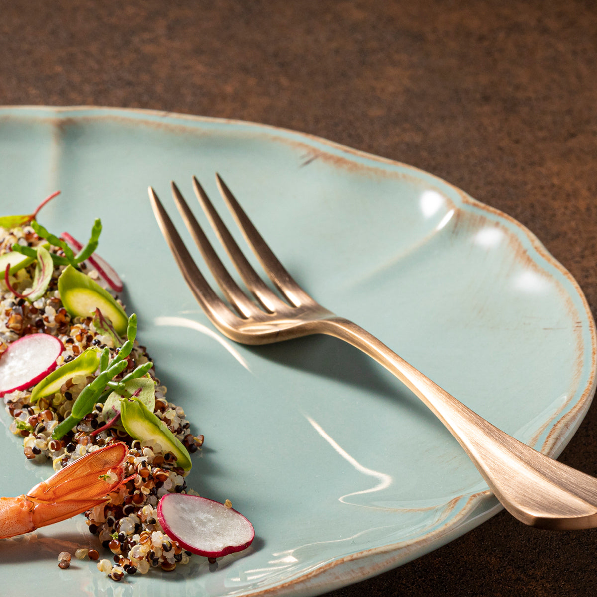 300069 Costa Nova Alentejo Turquoise Oval Platter Tray 323x222mm Tomkin Australia Hospitality Supplies