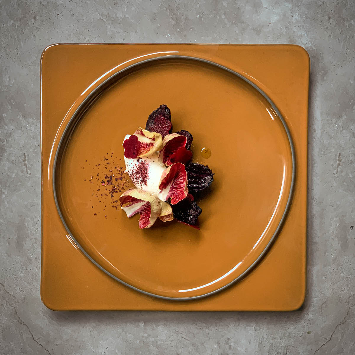 Ambar Dark Caramel Round Plate 281mm