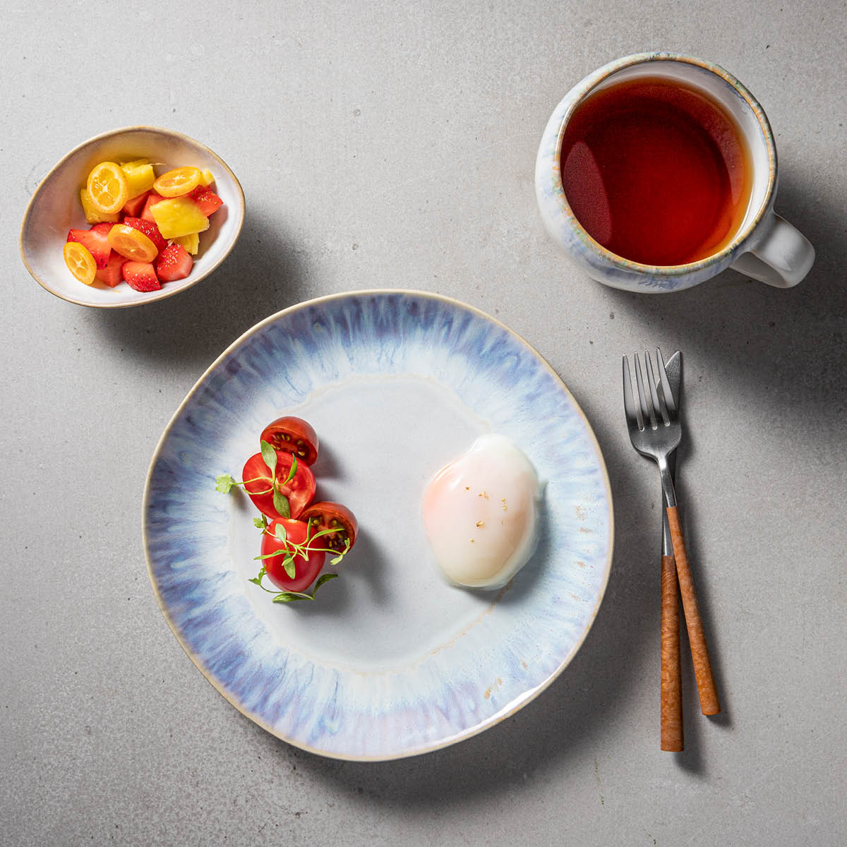 300380 Costa Nova Brisa Ria Blue Round Plate 277mm Tomkin Australia Hospitality Supplies