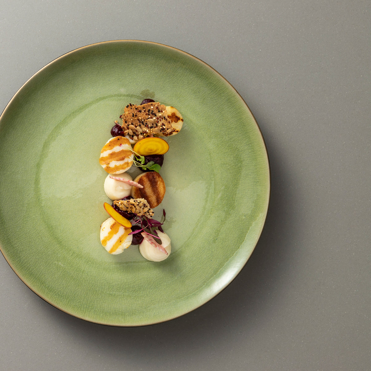 301522 Costa Nova Riviera Vert Frais Oval Plate 154x120mm Tomkin Australia Hospitality Supplies