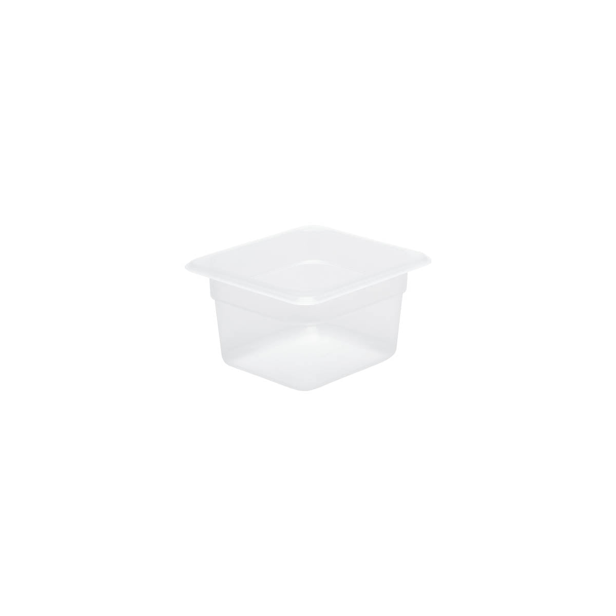 CPP-16100 Chef Inox  GN Storage Container Polypropylene Size 1/6 x 100mm Clear Tomkin Australia Hospitality Supplies