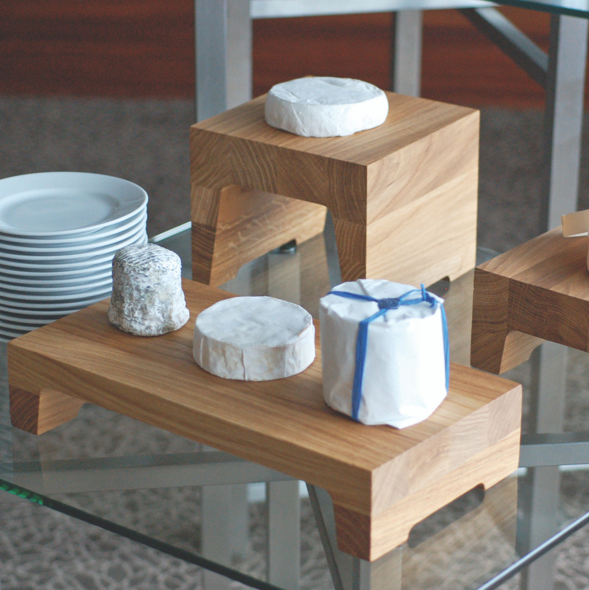 Craster Oak Patisserie Riser Long 400x210x80mm