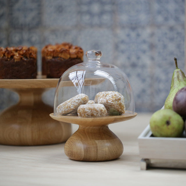 CRASTERBUCS005 Craster Craster Oak Cake Stand Small 157x80mm Tomkin Australia Hospitality Supplies