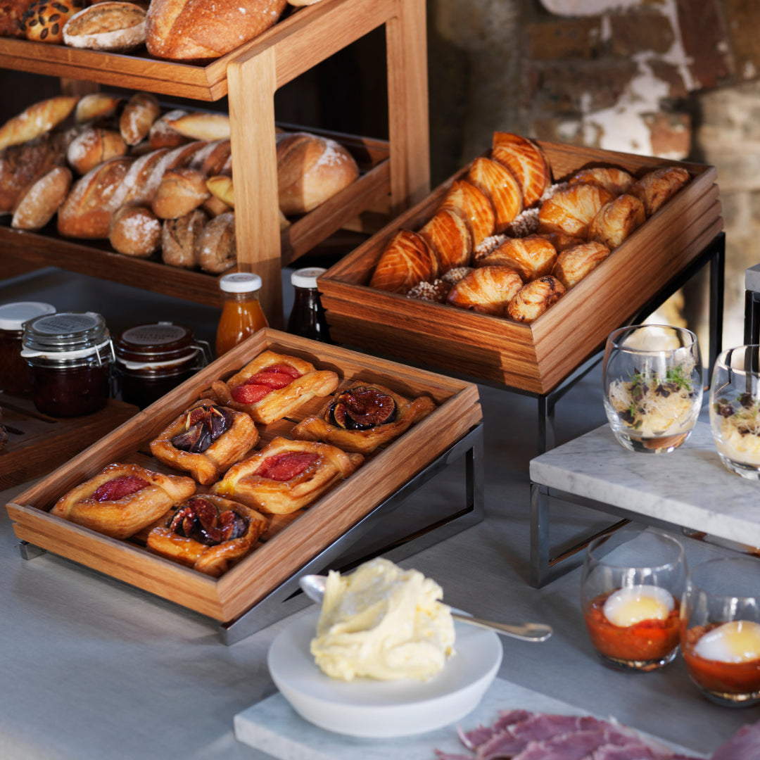 CRASTERBUFL008 Craster Craster Flow Frame Angled Low 1/2 Size 315x265x97mm Tomkin Australia Hospitality Supplies