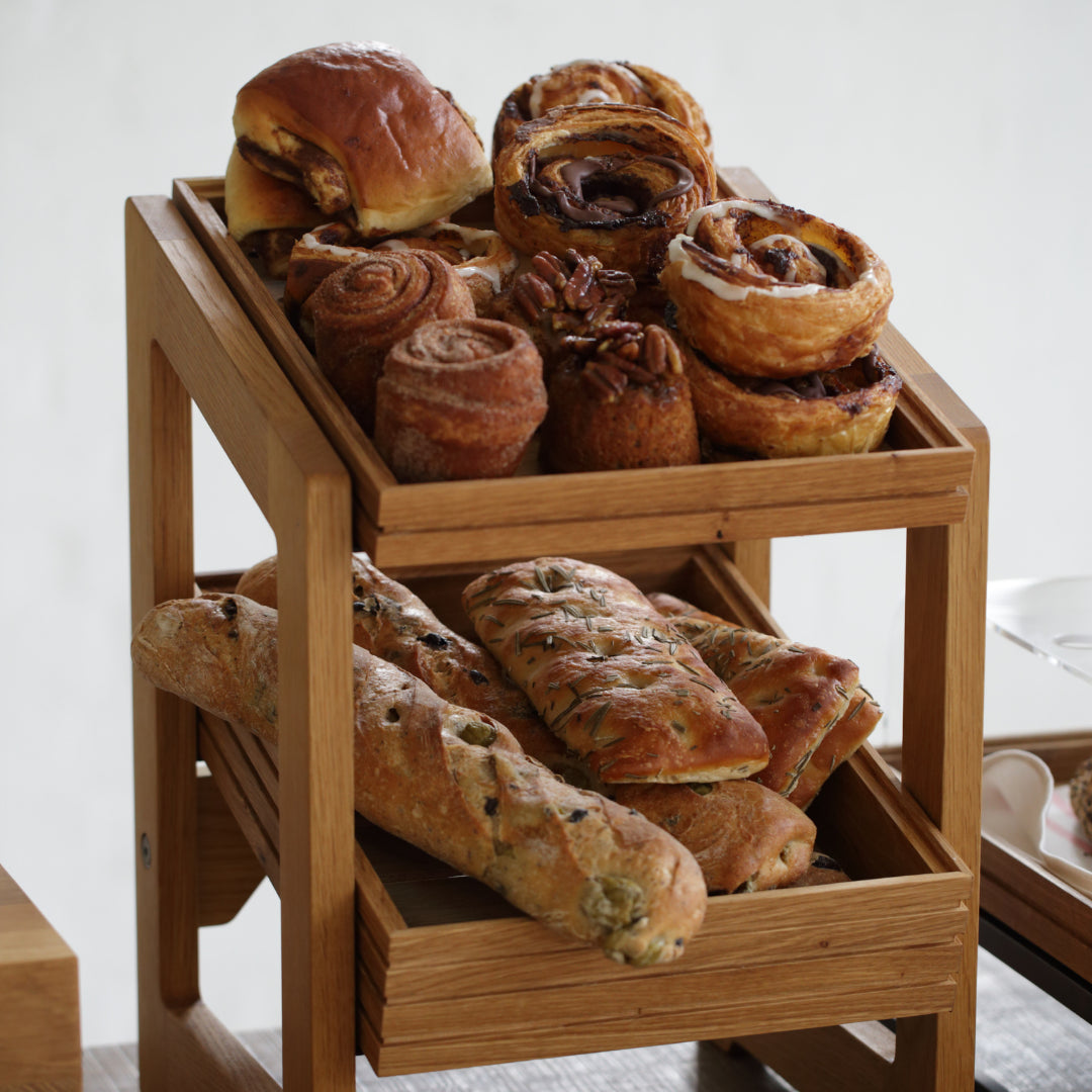 Craster Flow Oak Tray Low 1/2 Size 325x265x40mm