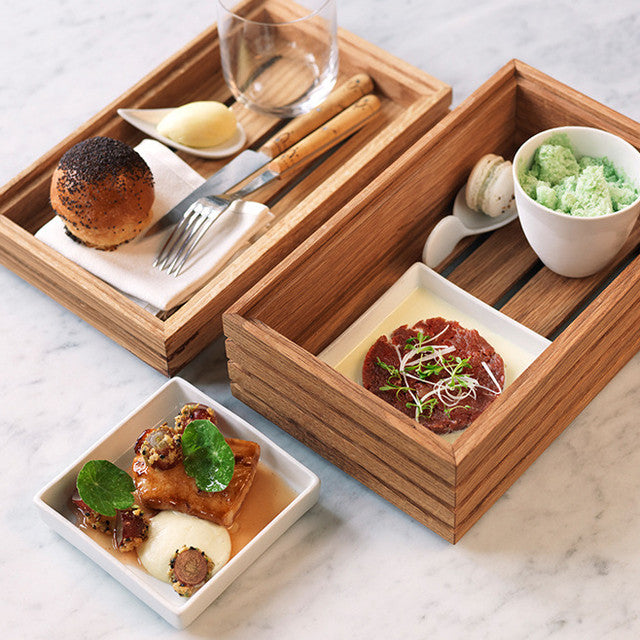 Craster Flow Oak Tray Low 1/4 Size 265x162x40mm