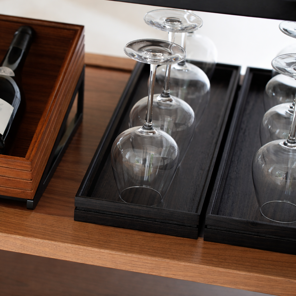 CRASTERBUFR034 Craster Craster Flow Black Tray Tall 2/4 Size 530x162x40mm Tomkin Australia Hospitality Supplies