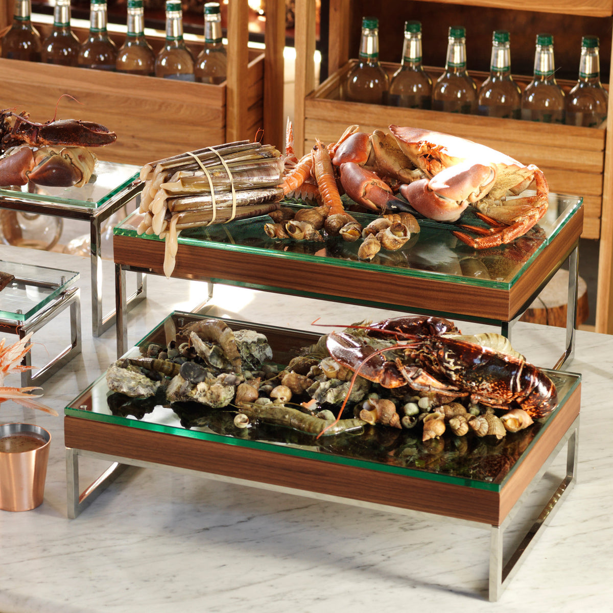 Craster Flow Clear Glass Plinth 1/1 Size 530x325x20mm