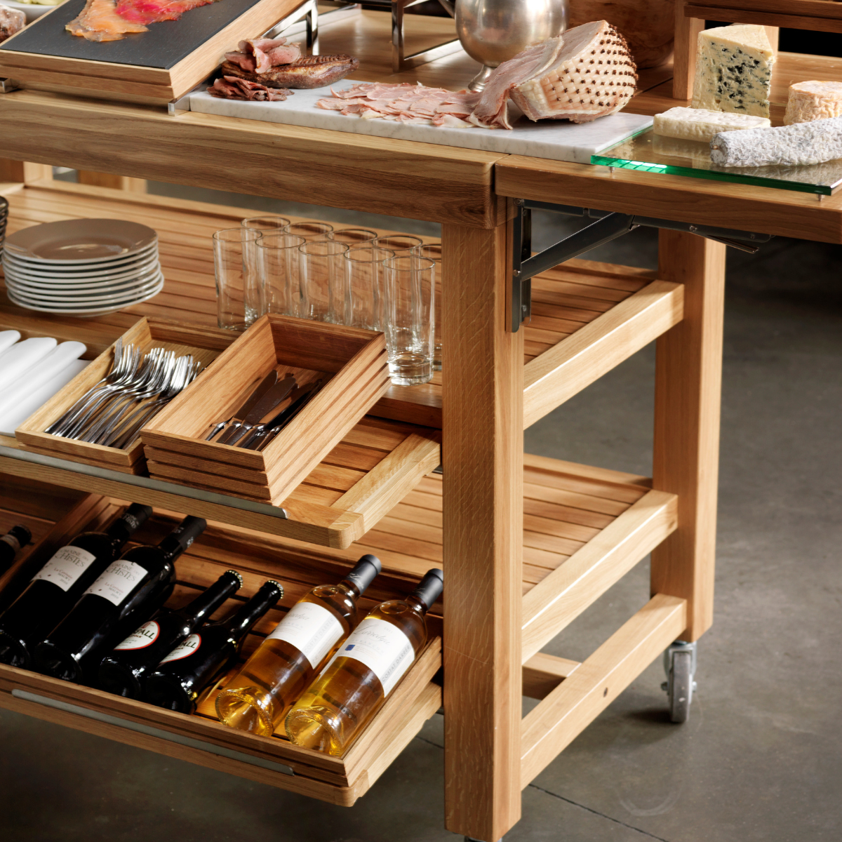 CRASTERBUFR006 Craster Craster Flow Oak Tray Tall 1/1 Size 530x325x75mm Tomkin Australia Hospitality Supplies