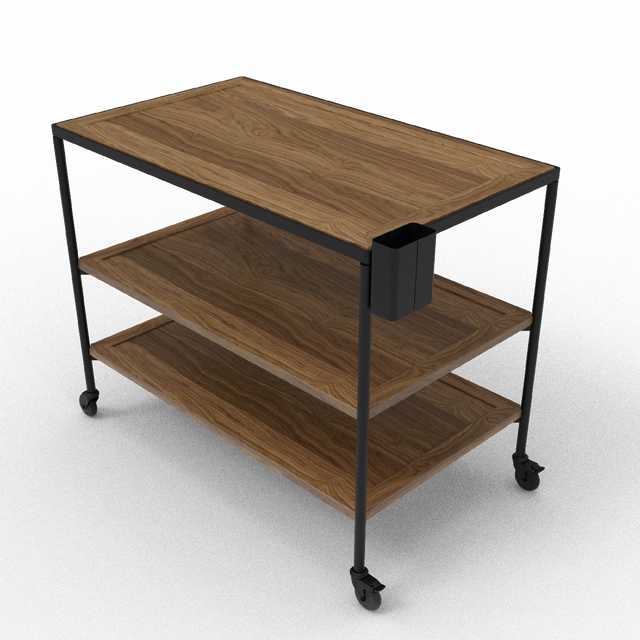 CRASTERTOMODCPMSPCB Craster Fare Trolley Cutlery Pot Black Steel 125x78x152mm Tomkin Australia Hospitality Supplies