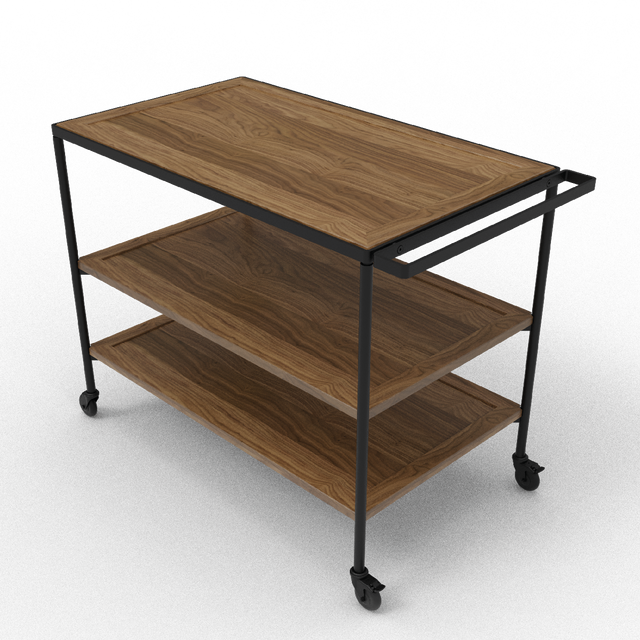 CRASTERTOMODPHGNMSPC Craster Fare Trolley Push Handle Black Steel 650x93x25mm Tomkin Australia Hospitality Supplies