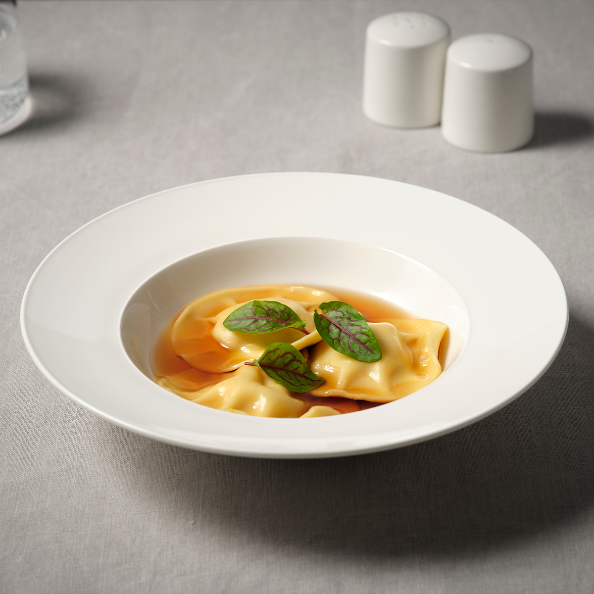 91057 Tablekraft Core White Pasta Plate Wide Rim 225mm Tomkin Australia Hospitality Supplies