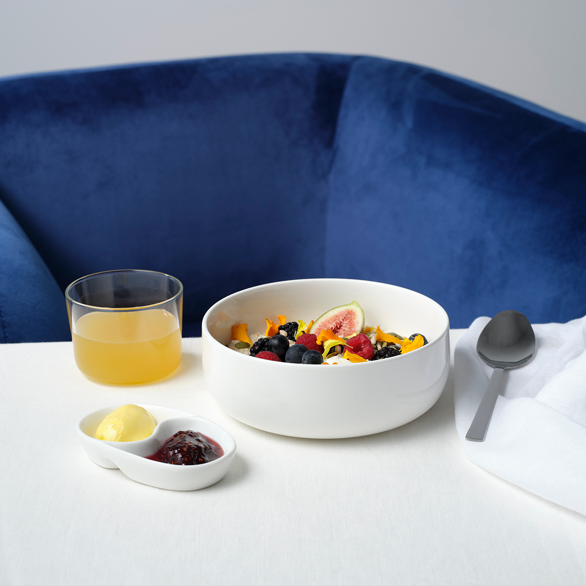 91096 Tablekraft Core White Round Deep Bowl 130mm Tomkin Australia Hospitality Supplies