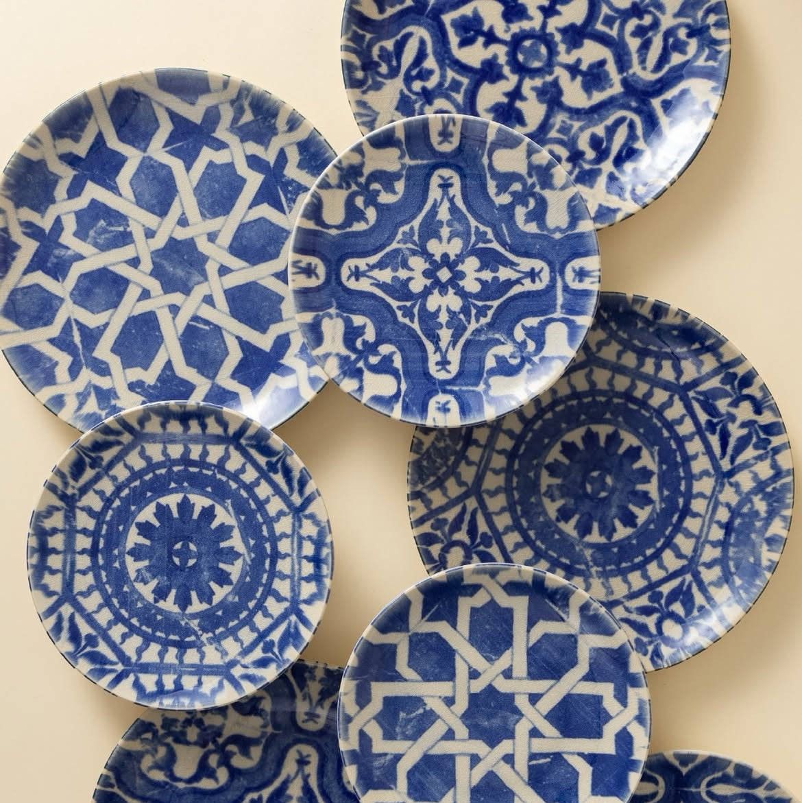 Elements Algarve Blue C Salad/Dessert Plate 219mm