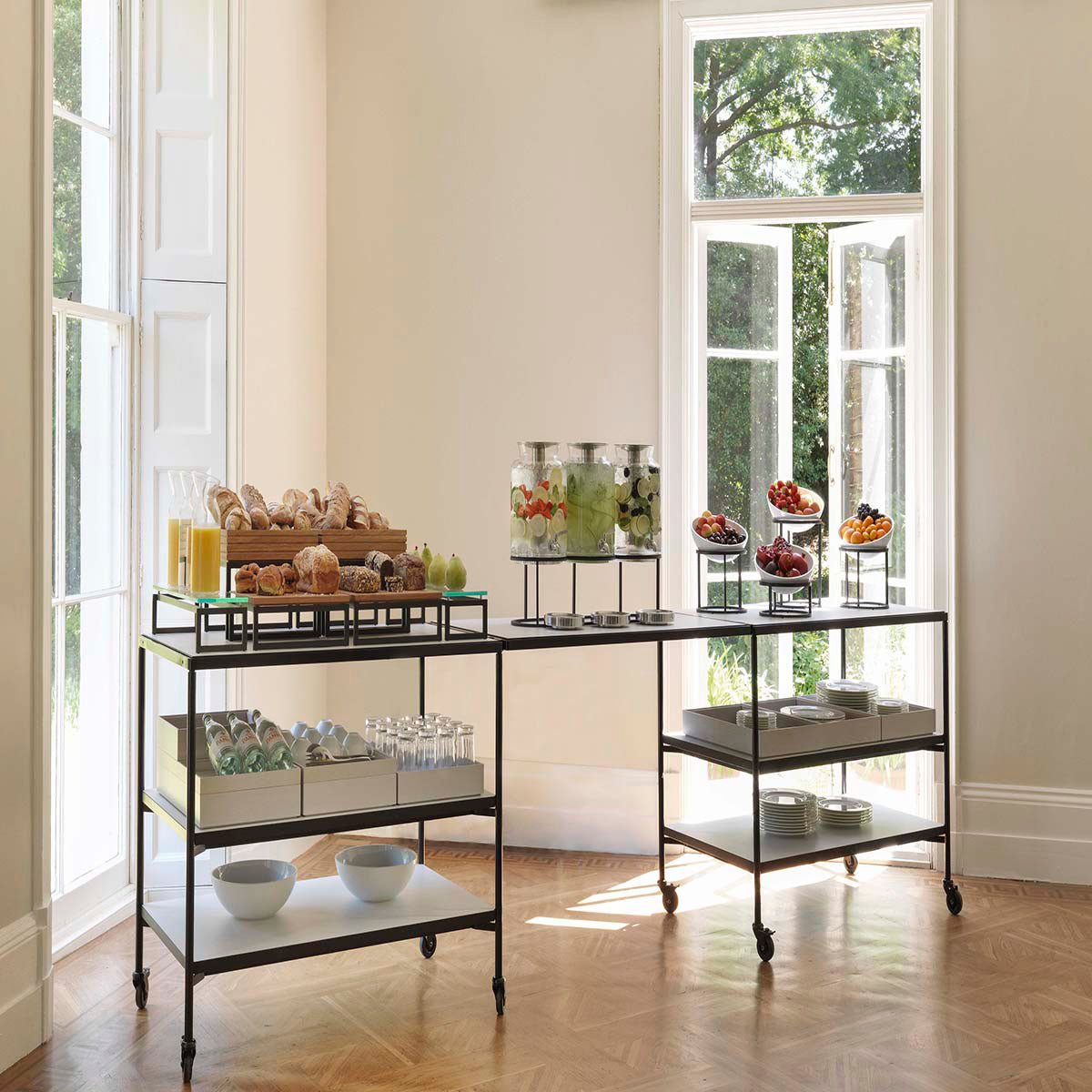 Craster Fare 3.1 Black and White Marble Trolley 1100x650x880mm