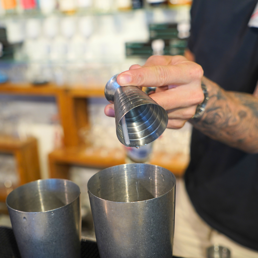 Jigger Multi Multi Level Jigger 75ml Vintage Stainless Steel | tomkin.com.au