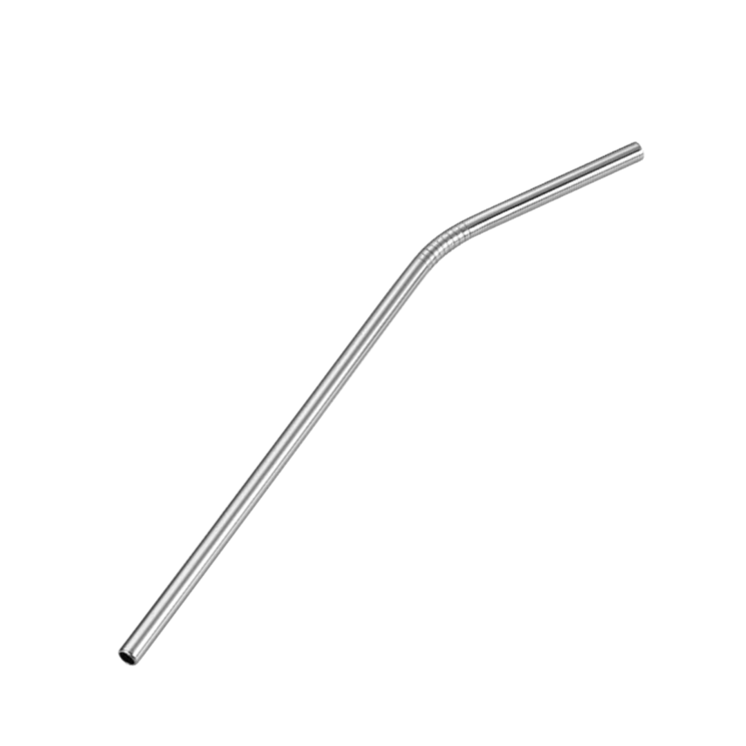 Reusable Bent Stainless Steel Straw  15x8mm Pack of 12
