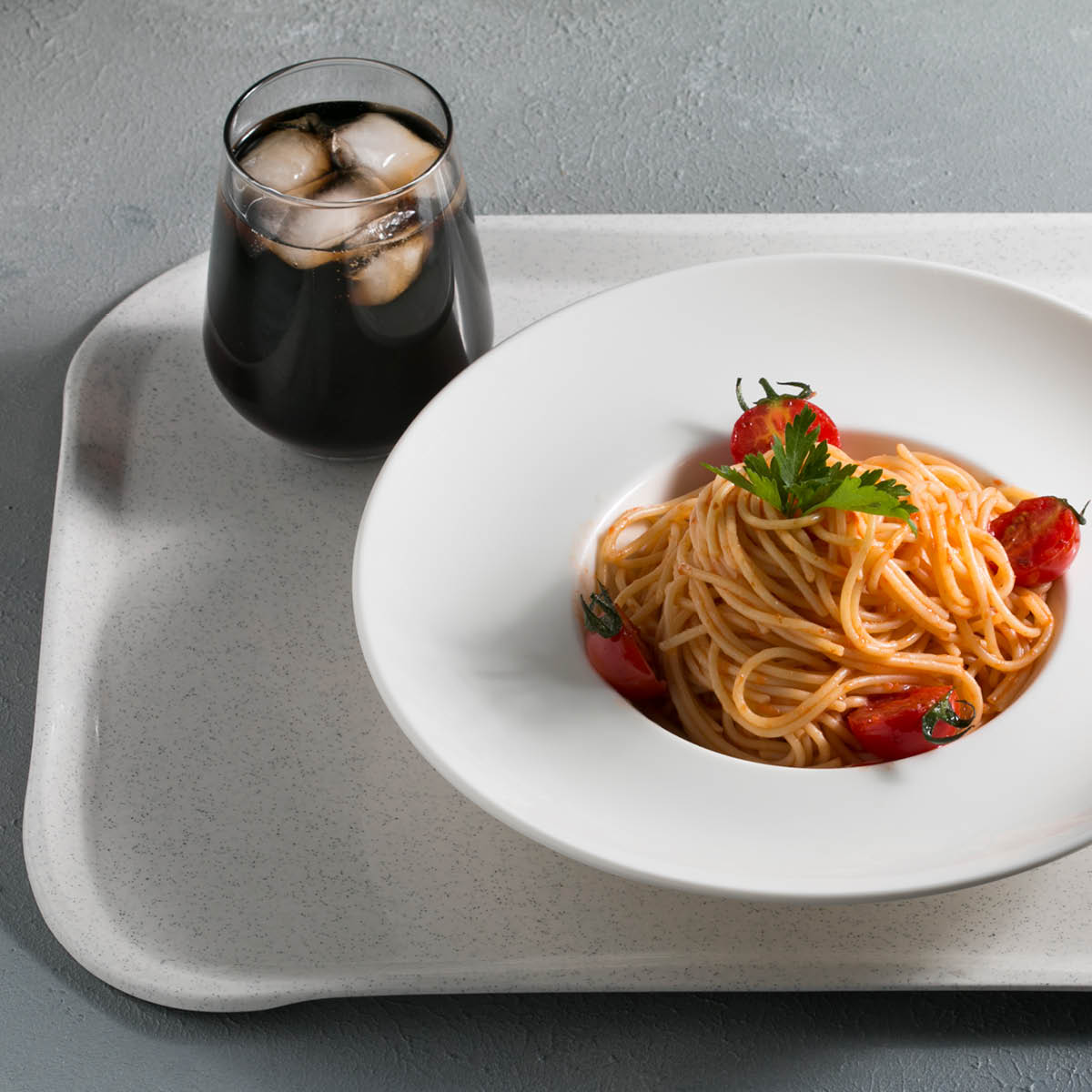 KCPOL360460/WH-SM Kocel Poly White Rectangular Tray Smooth 460x360mm Tomkin Australia Hospitality Supplies