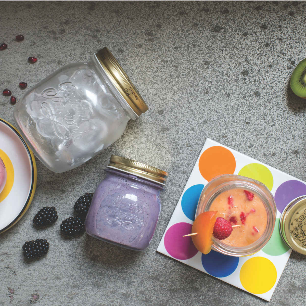 Quattro Stagioni Jar with Lid 4 Piece Set 90x136mm / 500ml