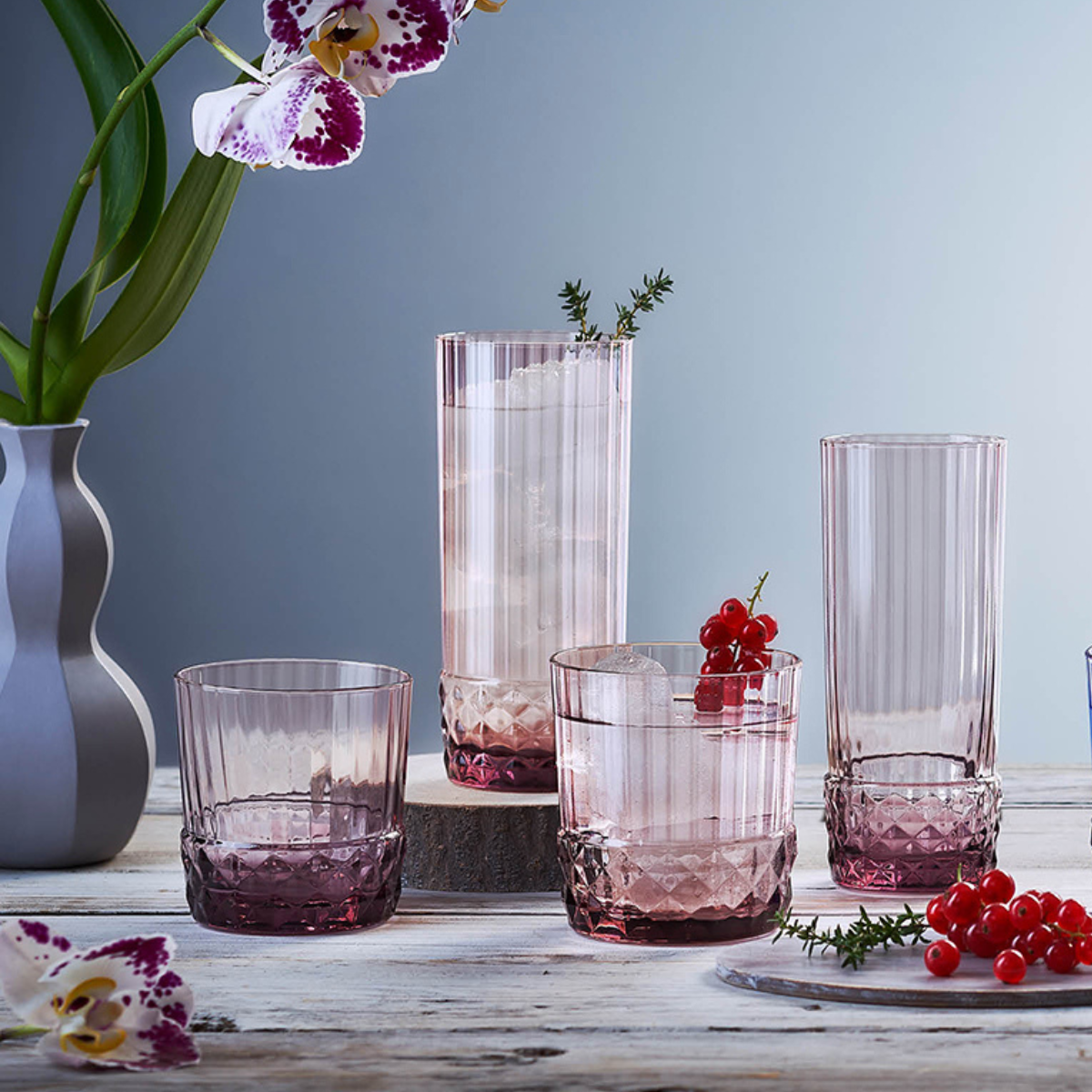 310-121 Bormioli Rocco America Ô20S Lilac Rose Rocks 300ml Tomkin Australia Hospitality Supplies