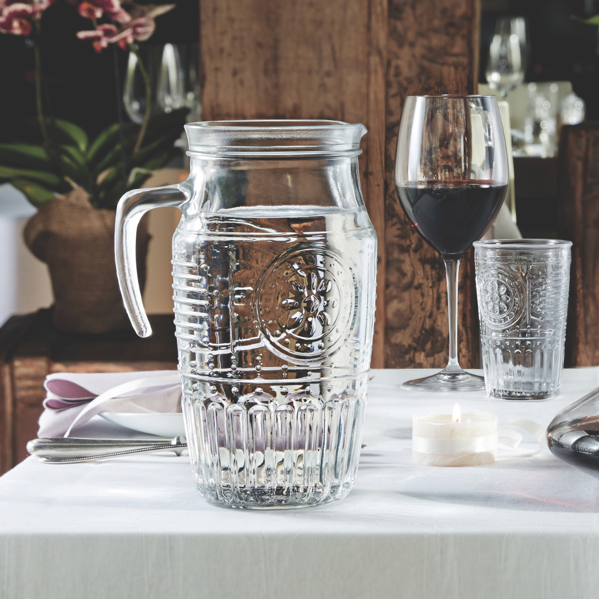 Romantic Water Pitcher 1945ml With Lid &amp; Ice Chamber