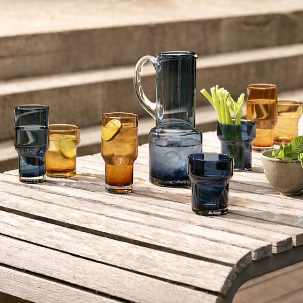 Utility Highball Amber 390ml 2pc Set