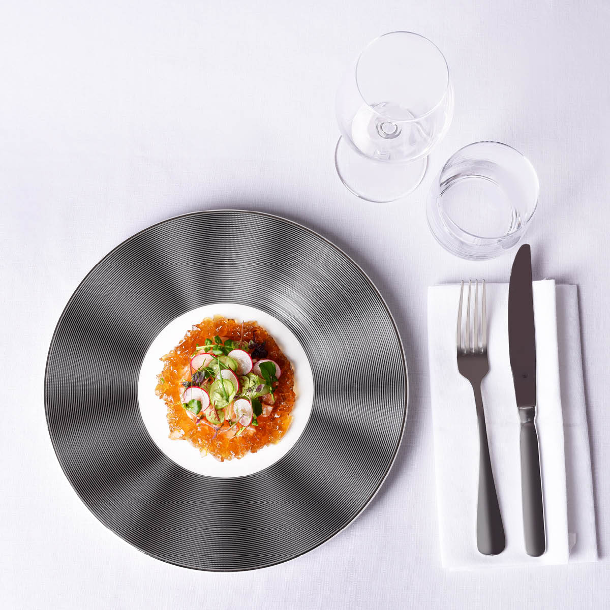 N11734-1224 Nikko Japan Silk Black Soup Plate Wide Rim 240mm Tomkin Australia Hospitality Supplies