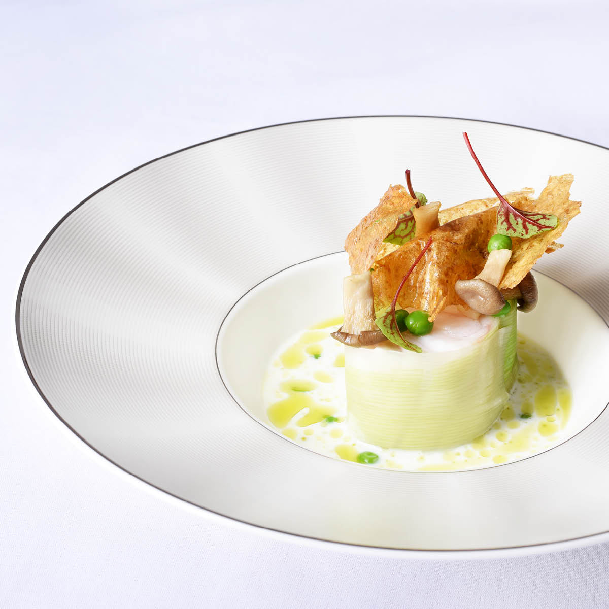 Silk Platinum Soup Plate Wide Rim 240mm