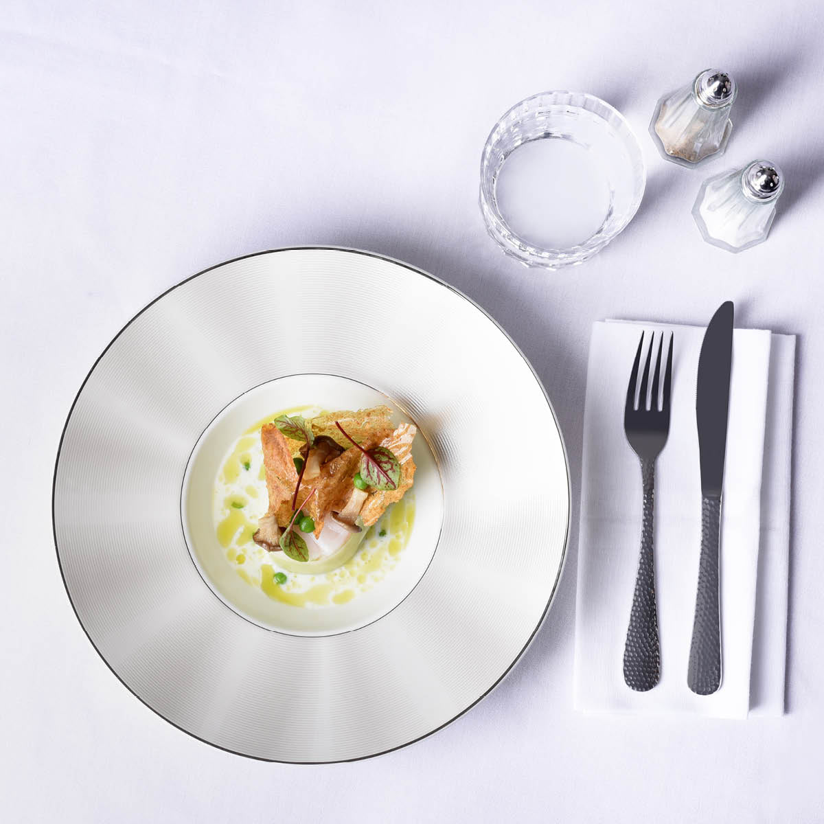 11733-4718 Nikko Japan Silk Platinum Rectangular Plate Narrow Rim 340mm Tomkin Australia Hospitality Supplies