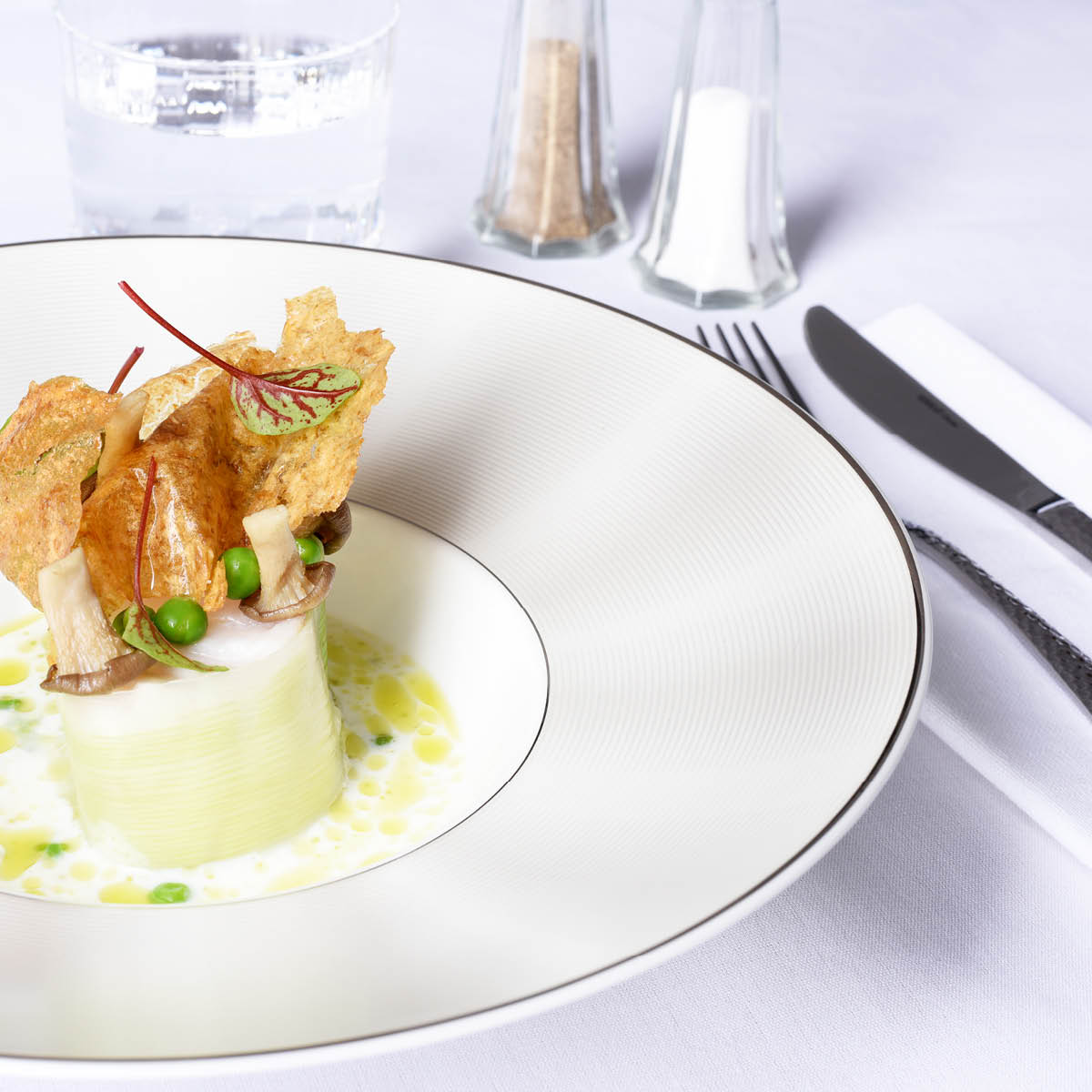 Silk Platinum Round Plate Wide Rim 210mm