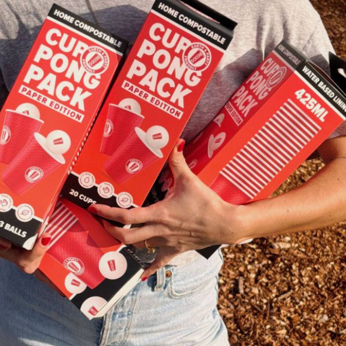 Redds Paper Cup Pong Pack With w. Ping Pong Balls 425ml