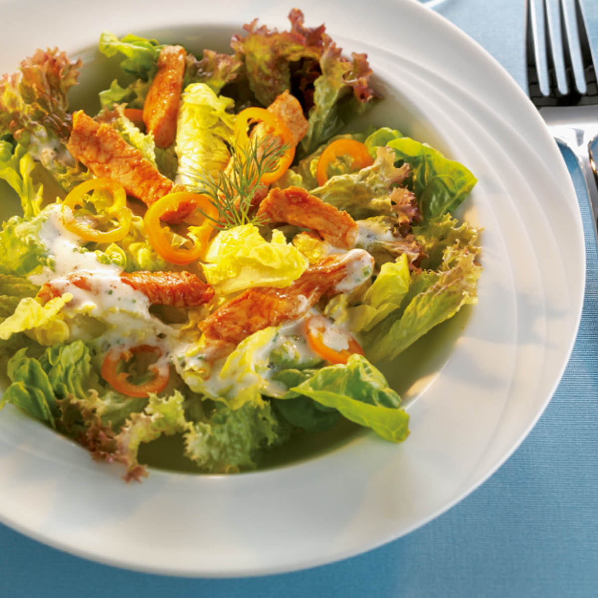 Donna Senior Decor Saucer with Medium Blue Narrow Band 169mm