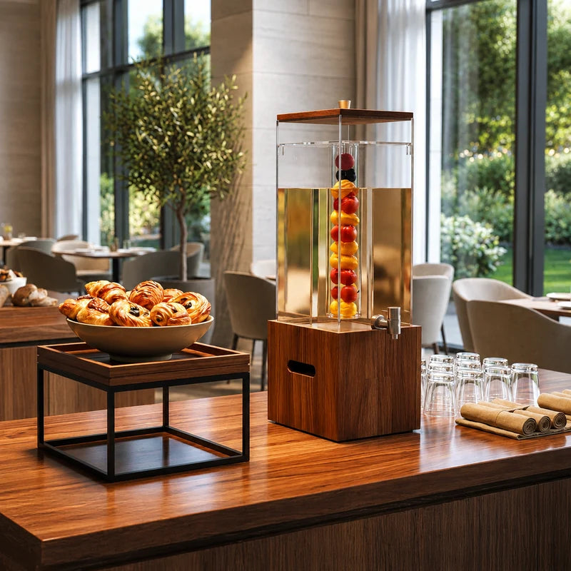 Serve Beechwood Drink Dispenser with Infuser 180x220x600mm