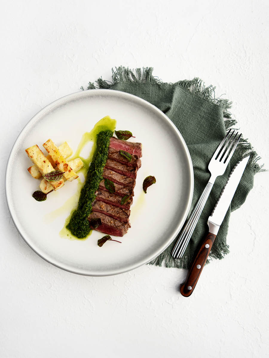 Frosted Steel Round Coupe Plate 200mm