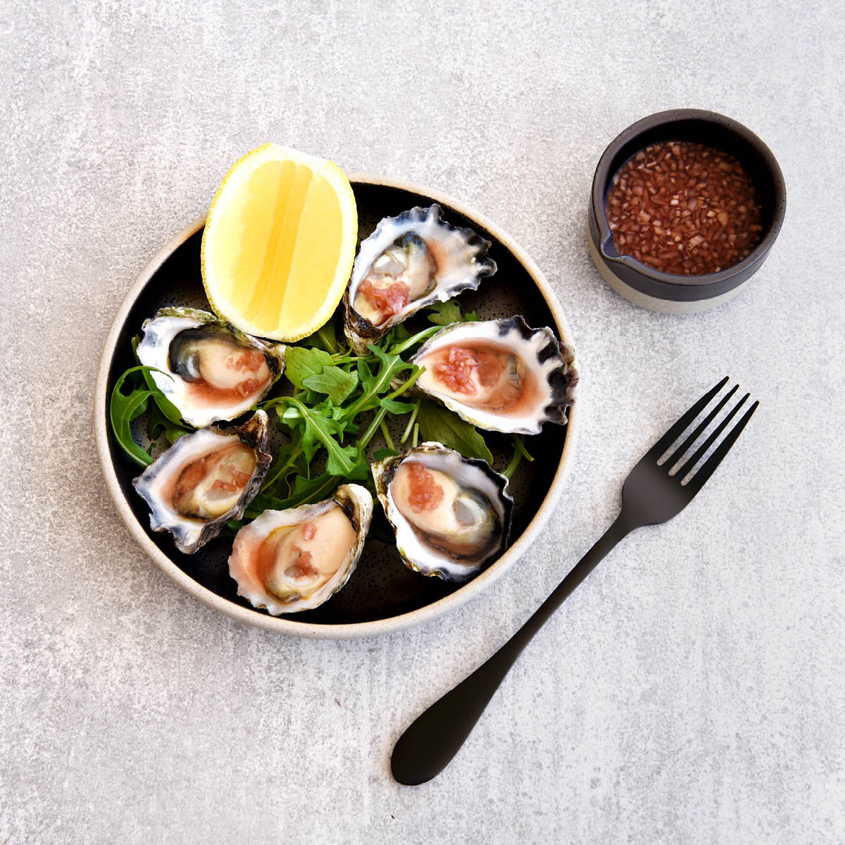 908732 Tablekraft Soho Speckle Black Round Plate 160mm Tomkin Australia Hospitality Supplies