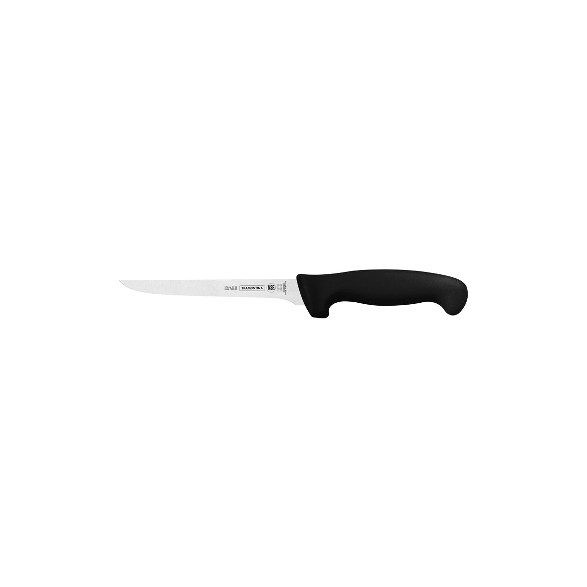 TM24603-106 Tramontina Professional Master Black Handle Boning Knife Straight Narrow Flexible 150mm Tomkin Australia Hospitality Supplies