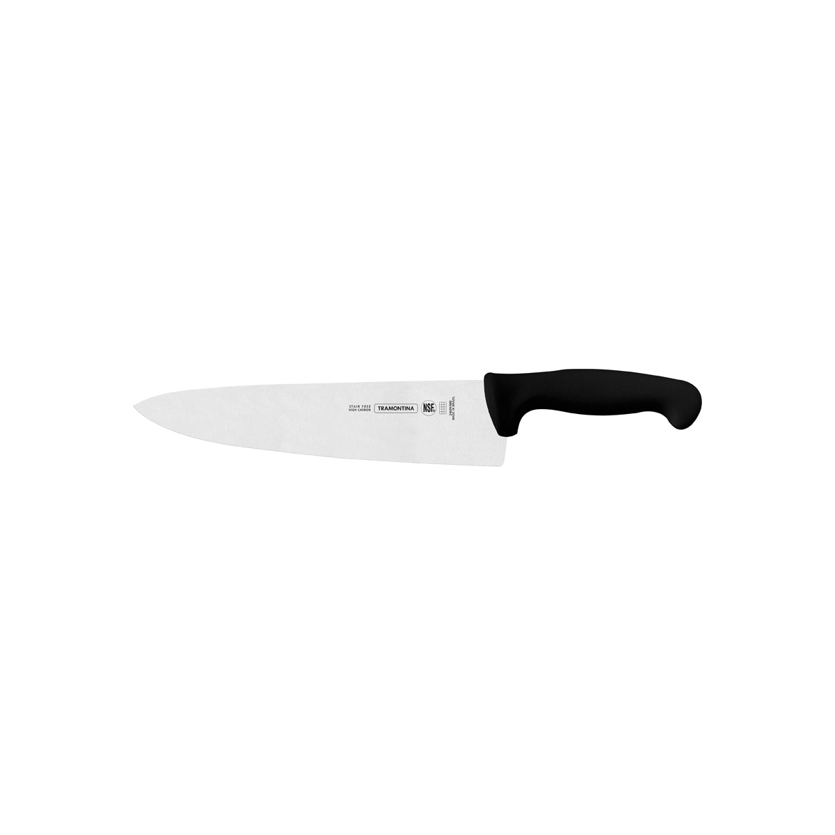 TM24609-100 Tramontina Professional Master Black Handle Chef's Knife Extra Wide with Straight Edge 250mm Tomkin Australia Hospitality Supplies