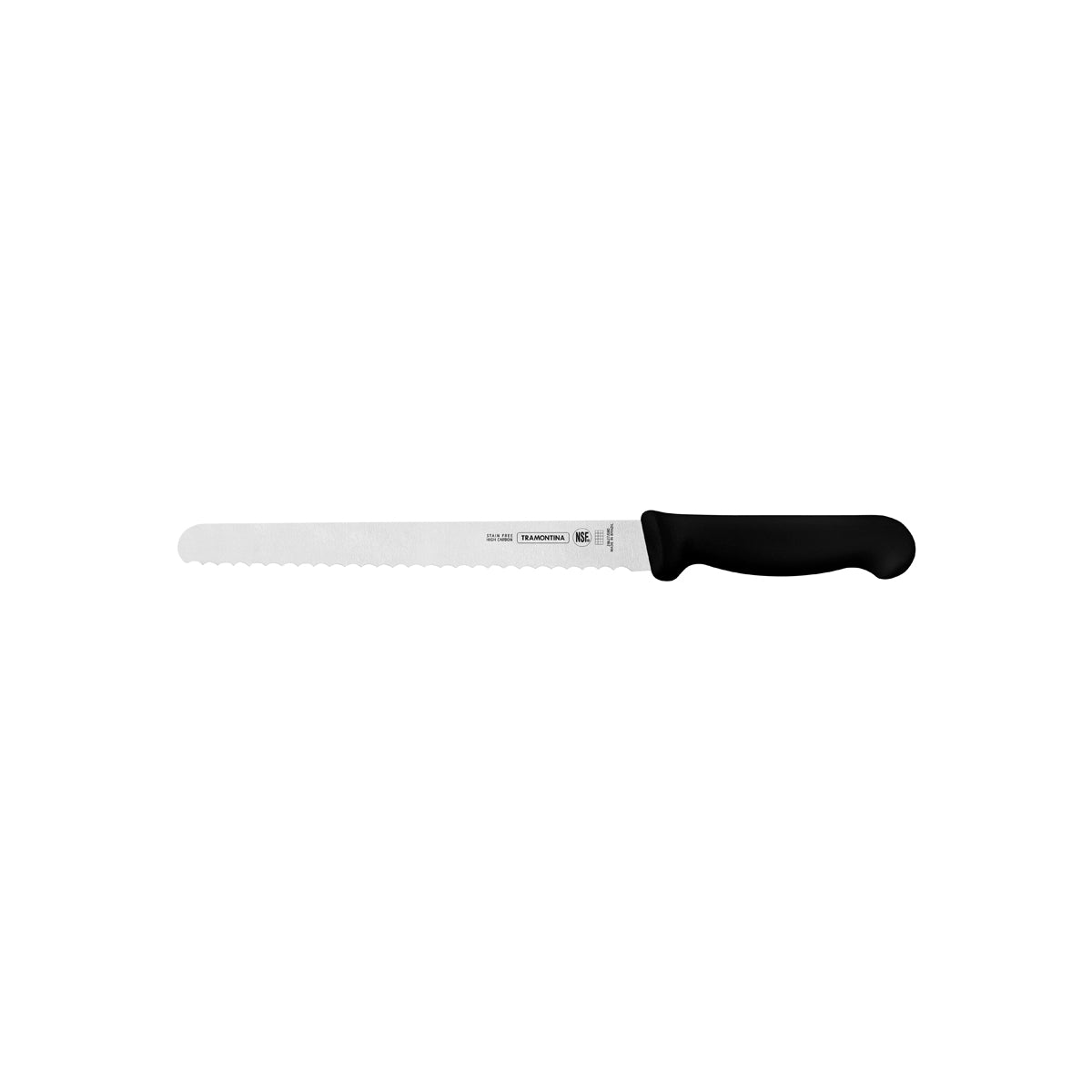 TM24627-100 Tramontina Professional Master Black Handle Bread Knife Serrated 250mm Tomkin Australia Hospitality Supplies
