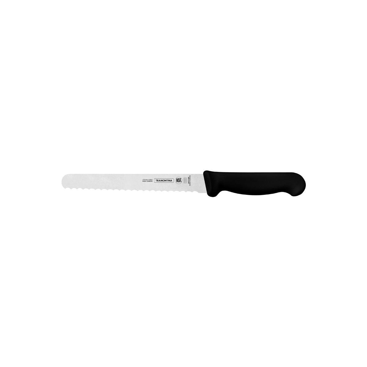 TM24627-108 Tramontina Professional Master Black Handle Bread Knife Serrated 200mm Tomkin Australia Hospitality Supplies