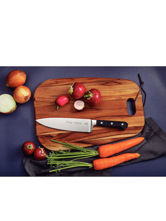 TM24011/108 Tramontina Century Chefs Knife Straight Blade with Forged Handle Black 203mm Tomkin Australia Hospitality Supplies